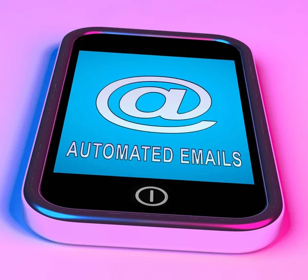 Mail Automatisierung Digitales Marketing System Rendering Zeigt Automatisierten Prozess Nachrichten — Stockfoto