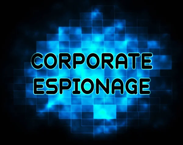 Corporate Espionage Covert Cyber Hacking Illustration Shows Commercial Business Fraud — Stock Photo, Image