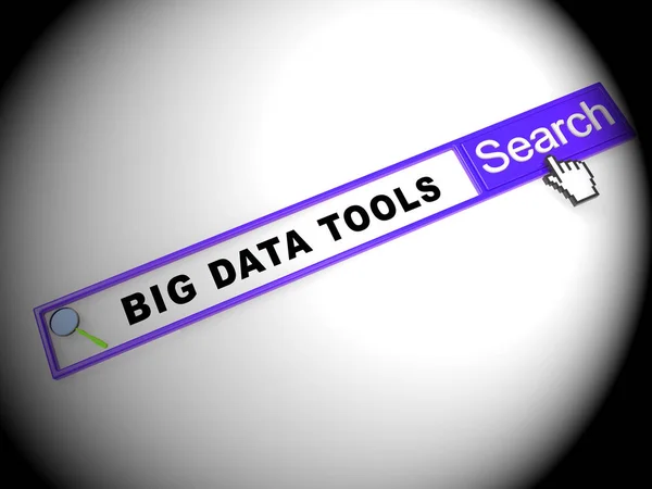 Big Data Tools Digital Toolbox Illustration Shows Mainframe Computing Management — Stock Photo, Image