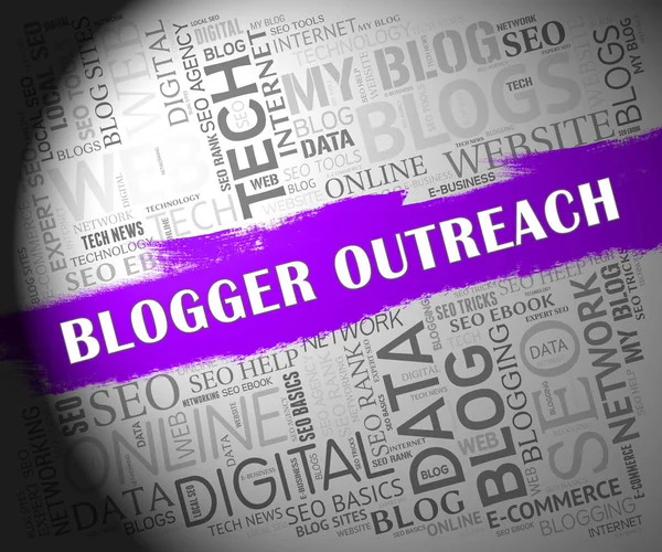 Blogger Outreach Influencer Engagement Content Illustration Montre Processus Marketing Blog — Photo