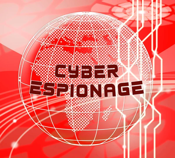 Siber casusluk suç Cyber Attack 3d çizim ticari veri veya iş sırları Online hırsızlık gösterir