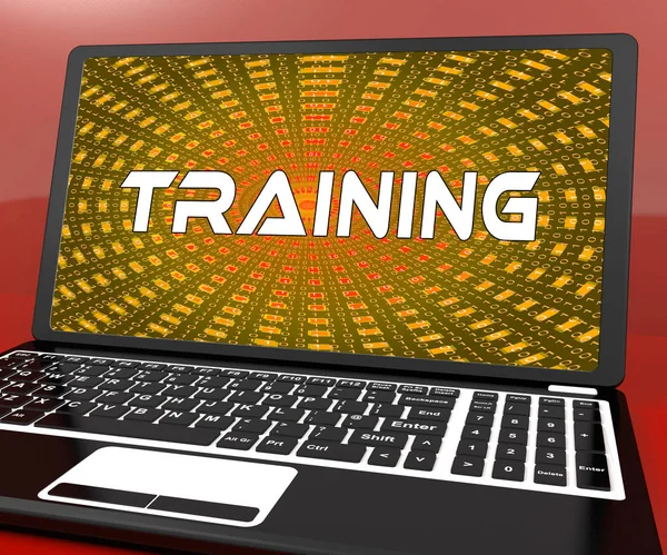 Cyber Training Virtual Web Class Rendering Shows Online Learning Webinars — Stock Photo, Image