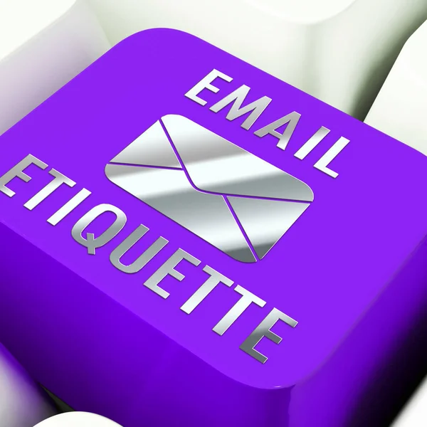 Email Etiquette Regole Del Messaggio Elettronico Rendering Mostra Corrispondenza Cortese — Foto Stock