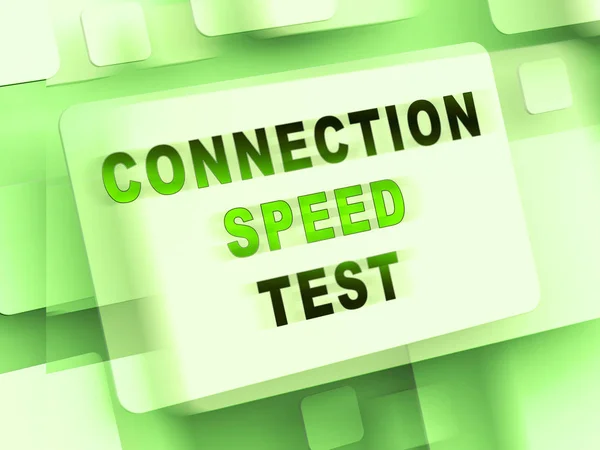 Connection Speed Test Performance Increase Rendering Shows Accelerated Bandwidth Speed — Stock Photo, Image