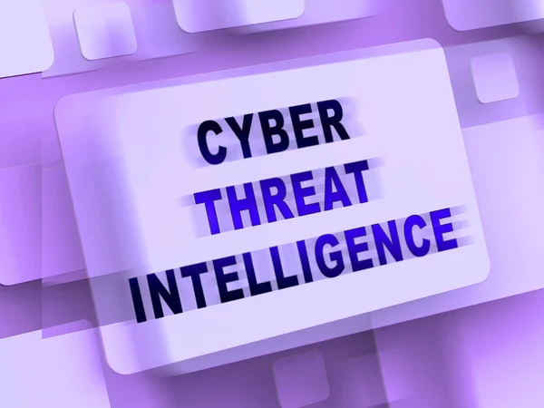 Cyber Threat Intelligence Online Protection Rendering Muestra Protección Contra Malware — Foto de Stock