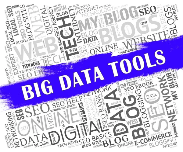Big Data Tools Digital Toolbox Illustration Montre Amélioration Gestion Informatique — Photo