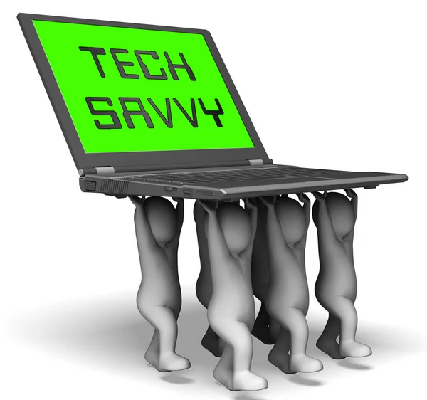 Tech Savvy Digital Computer Expert Renderizado Significa Hitech Smart Professional — Foto de Stock