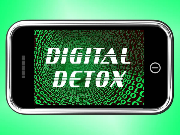 Digitale Detox Digitaal Gadget Reinigen Rendering Toont Herstel Uit Met — Stockfoto