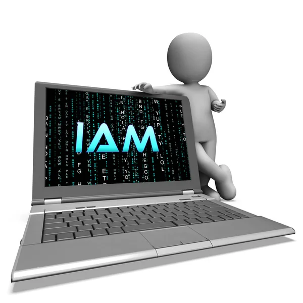 Identity Access Management Fingerprint Entry Rendering Shows Login Access Iam — Stock Photo, Image