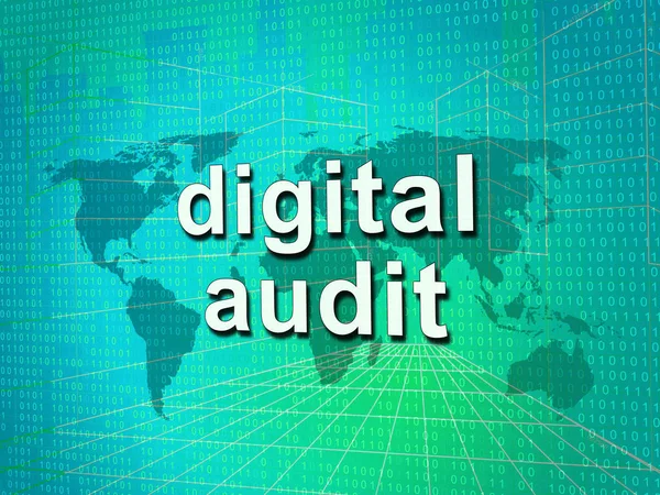 Auditoría Digital Cyber Network Examen Ilustración Muestra Análisis Por Auditor — Foto de Stock