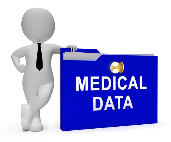 Big Data Medical Health Database Rendering Mostra Bigdata Sanitari Complesso — Foto Stock