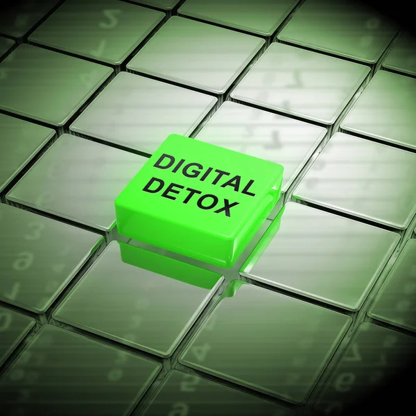 Digital Detox Digital Gadget Cleanse Rendering Shows Rehabilitation Using Smartphone — Stock Photo, Image