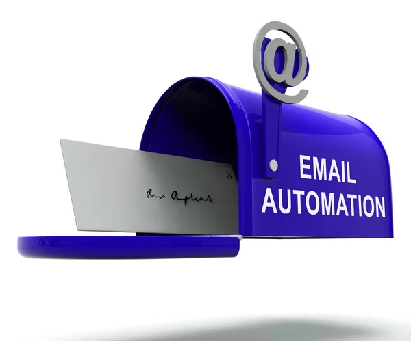 Email Automation Digital Marketing System Rendering Shows Automated Process Send — Stock Photo, Image