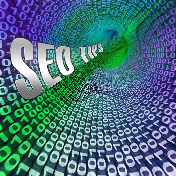 Seo Tips Online Ranking Advice Rendering Shows Search Engine Optimization — Stock Photo, Image