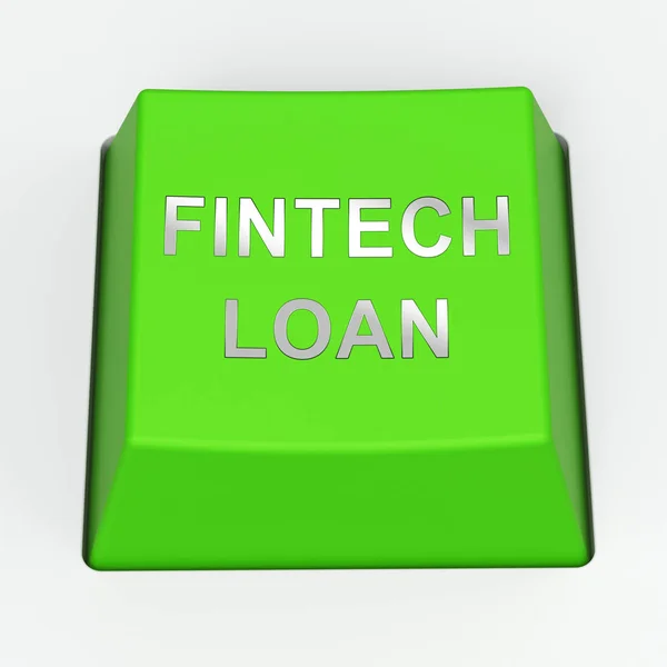 Fintech P2P Lånefinansiering Kredit Rendering Visar Online Pengar Mikrokrediter Eller — Stockfoto