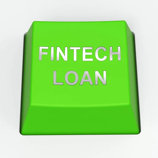 Fintech Loan P2P Finance Credit Rendering Mostra Denaro Online Microcredito — Foto Stock