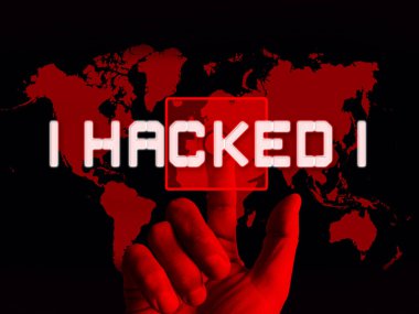 Kesmek siber güvenlik uyarı 2d çizimde şovlarını Web Site veri riskleri. 2018 yılında ABD'de yapılan saldırılar kesmek seçim ve Rusya'dan 2020 