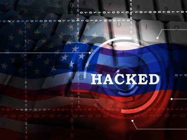 Rus hacker Online 3d çizim kesmek klavye Laptop Pc ihlali saldırı Amerika Birleşik Devletleri teknik bilgisayarlarda seçimlerde gösterir.