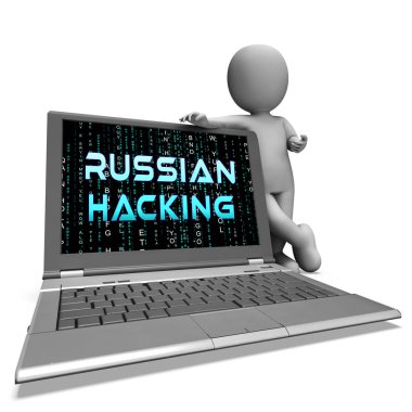 Rus kesmek seçim saldırı uyarısı 3d çizim casusluk gösterir ve veri ihlali Online. Moskova karşı dijital Hacker koruma demokrasi kötü niyetli casus karşı korumak için