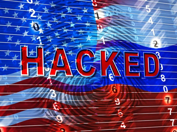 Russia Hacking American Elections Data Illustration Shows Kremlin Spy Hackers — Stock Photo, Image