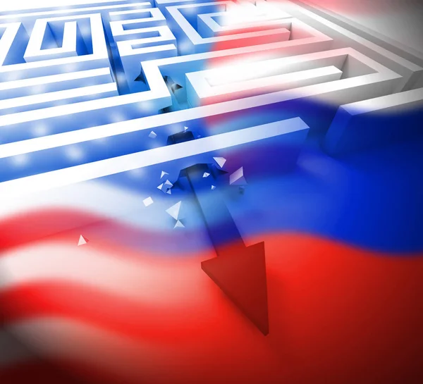 Elecciones Hacking Rusia Ataques Espionaje Ilustración Muestra Elecciones Hackeadas Papeleta — Foto de Stock