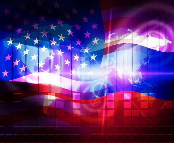 Russische Hacken Verkiezing Aanval Alert Illustratie Spionage Toont Inbreuk Gegevensbeveiliging — Stockfoto