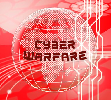 Siber savaş kesmek saldırı tehdidi 3d çizim gösterileri hükümet Internet gözetim veya gizli çevrimiçi hedefleme