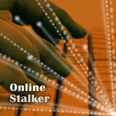 Online Stalker kötü yüzü olmayan zorba 3d gösterilmiştir Cyberattack veya şüpheli bir casusluk yabancı tarafından Cyberbullying