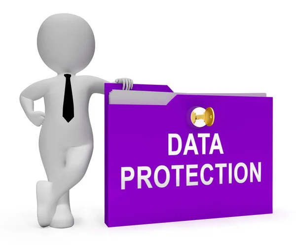 Protección Datos Bill Internet Privacy Rendering Muestra Salvaguardia Contra Divulgación —  Fotos de Stock