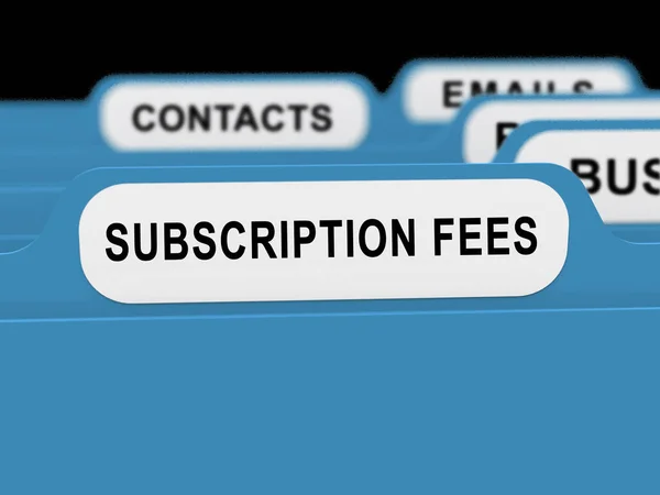 Subscription Fee Plan Registration Price Rendering Means Charges Monthly Purchase — Stock Photo, Image