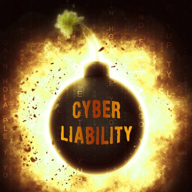 Cyber sorumluluk sigorta Data koru 3d çizim gösterir Internet dolandırıcılık Sigorta Risk kapsamı verme