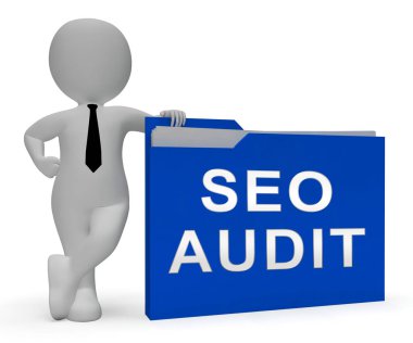 Seo denetim Web sitesi değerlendirme sıralaması 3d render gösterir arama motoru optimizasyonu gözden geçirin veya çalışma trafik