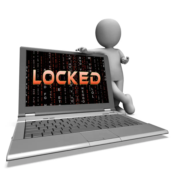 Cybersecurity Lock Digitale Bedrohung Sicherheit Rendering Zeigt Privatsphäre Zaun Gegen — Stockfoto