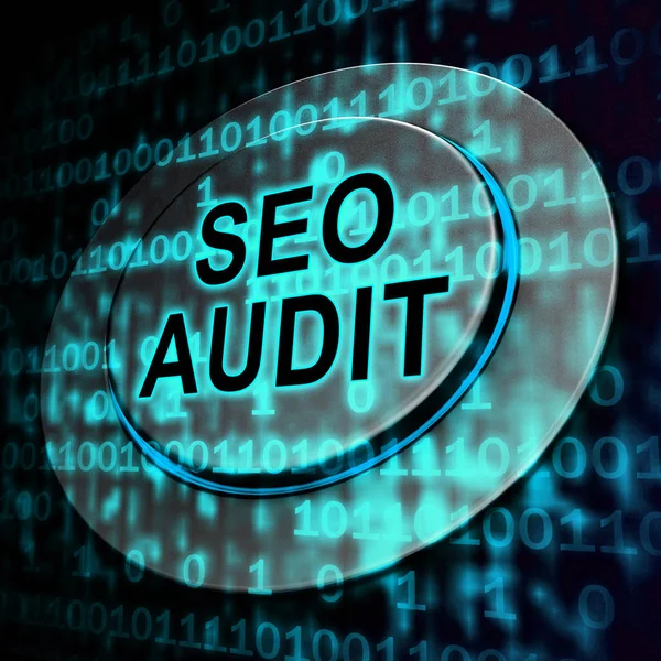 Seo Audit Website Ranking Assessment Rendering Shows Search Engine Optimization — Stock Photo, Image