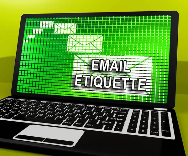 Mail Etiquette Règles Message Électronique Rendu Montre Courrier Électronique Approprié — Photo