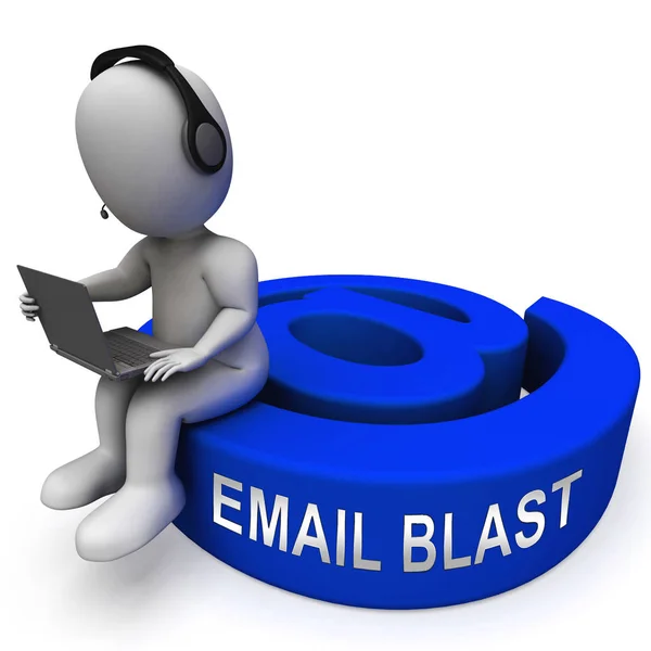 Email Blast Newsletter Promozione Fornire Rendering Mostra Elenco Marketing Inviare — Foto Stock