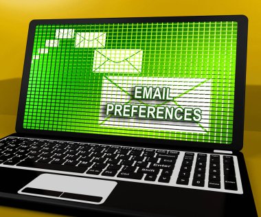 E-posta tercihleri posta kutusu profil ayarları 3d render gösterir almak veya elektronik posta engellemek için yapılandırma seçimi