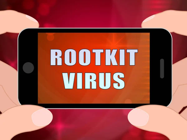 Rootkit Virus Cyber Kriminella Spyware Illustration Visar Criminal Hacking För — Stockfoto