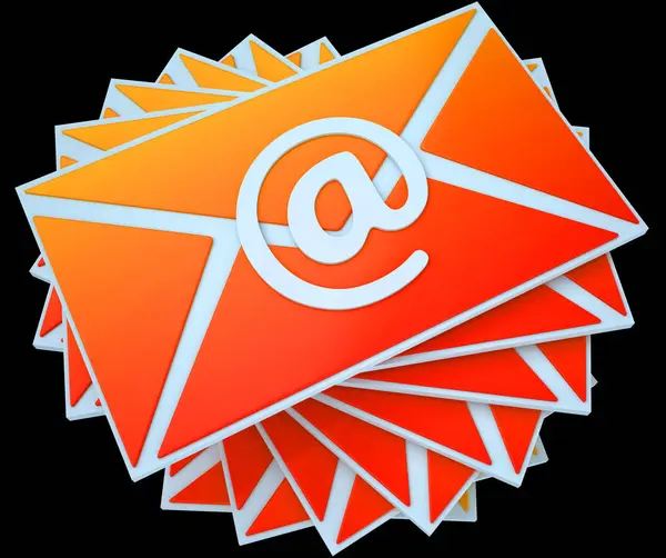 Email Surcharge Spam Communication Stress Rendu Montre Écrasé Surchargé Courrier — Photo