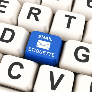 E-posta görgü kuralları elektronik ileti promosyonlar göndermek için 3d işleme gösterir uygun elektronik posta kibar yazışma kuralları