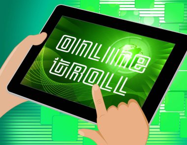 Online kaba alaycı tehdit Troll 3d gösterilmiştir siber kabadayı taktikleri Cyber yırtıcı Trolling tarafından