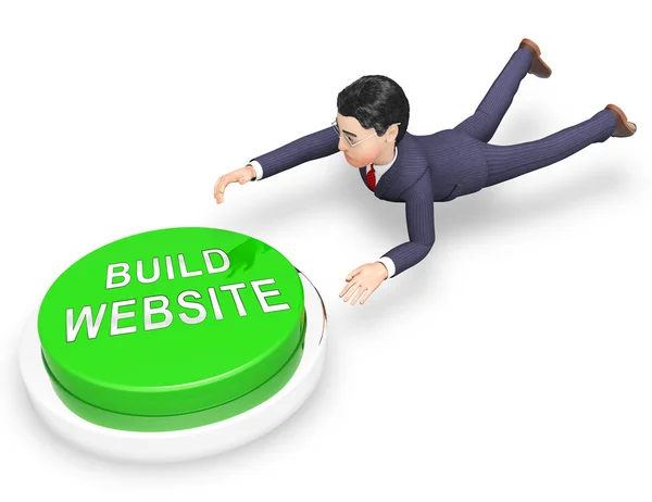 Website Building Software Coding Solution Rendering Means Web Company Creation — Stock Photo, Image