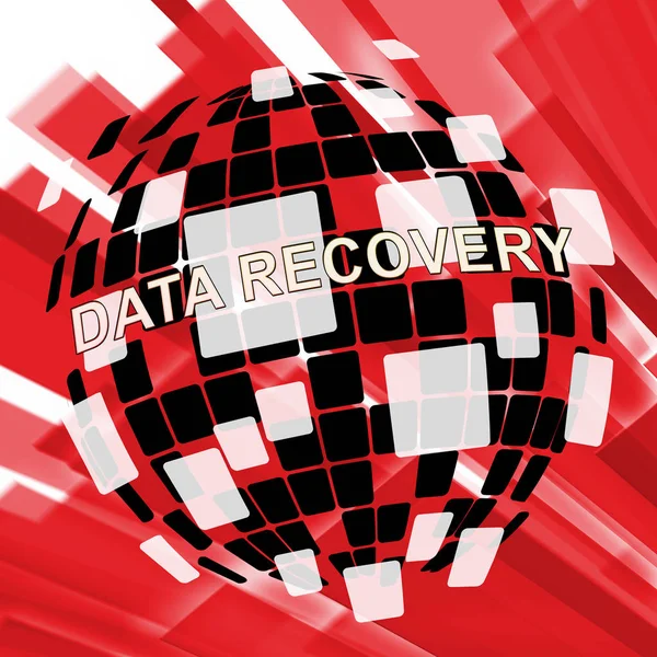 Data Recovery Programvara Bigdata Återställa Illustration Visar Ombyggnad Nätverks Eller — Stockfoto