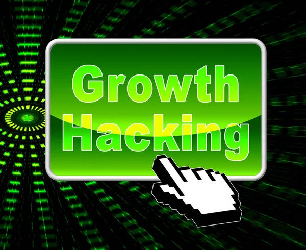 Tácticas Mejora Del Sitio Web Growth Hacking Illustration Muestra Maneras — Foto de Stock