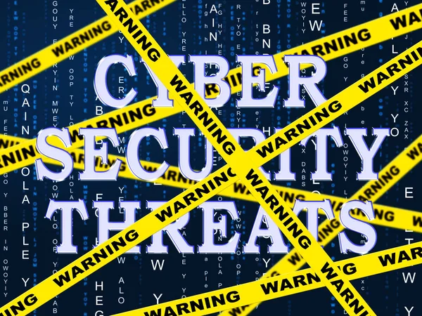 Amenazas Ciberseguridad Ciberdelincuencia Riesgo Ilustración Muestra Violación Datos Criminales Vulnerabilidad — Foto de Stock