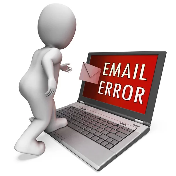 Mailem Fail Chyba Odeslání Problémů Vykreslování Ukazuje Úspěšné Mailové Upozornění — Stock fotografie