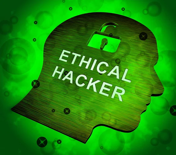 Ethical Hacker Tracking Server Vulnerabilità Rendering Mostra Minacce Penetrazione Prova — Foto Stock