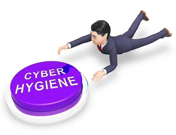 Cyber Hygiëne Gezonde Data Structuur Rendering Shows Internetbeheer Diagnostiek Voor — Stockfoto