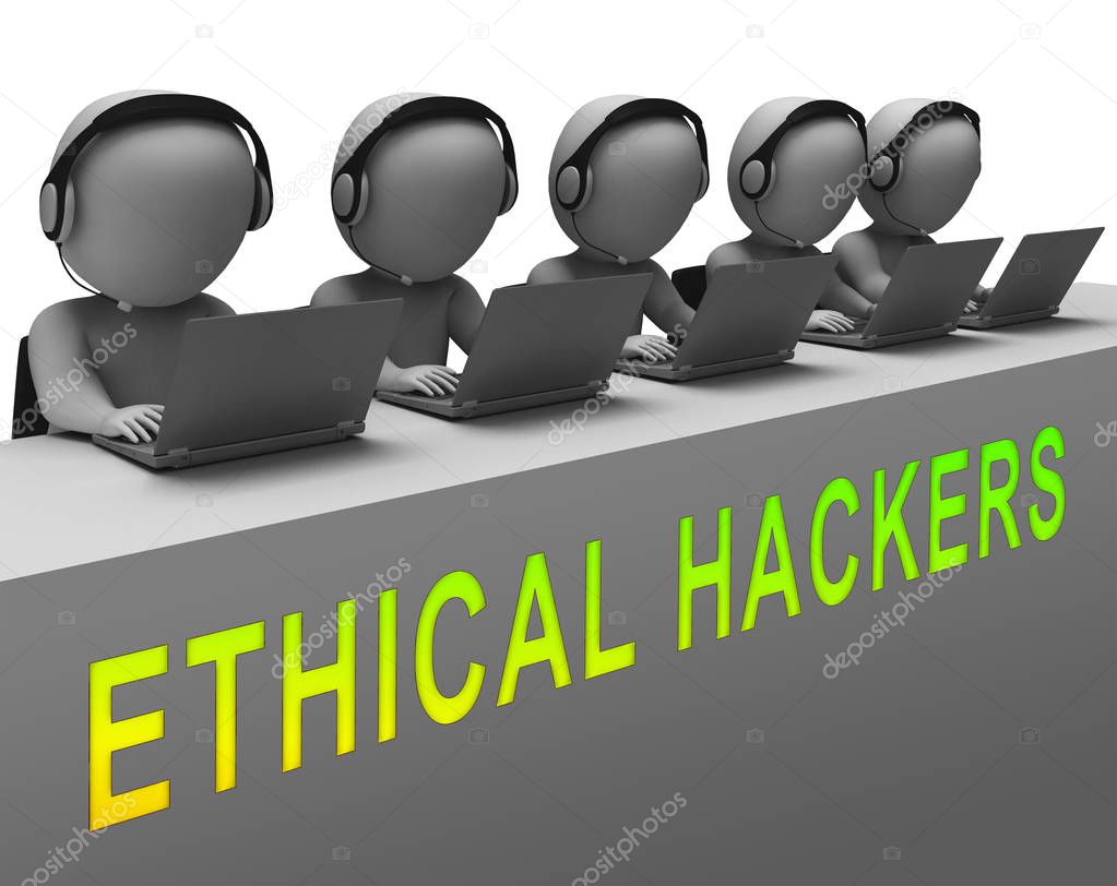 Ethical Hacker Tracking Server Vulnerability 3d Rendering Shows Testing Penetration Threats To Protect Against Attack Or Cybercrime