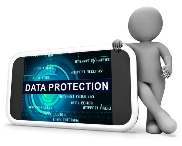 Data Protection Bill Internet Privacy Rendering Shows Safeguard Personal Information — Stock Photo, Image